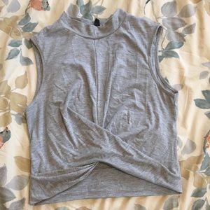 Gray crop top
